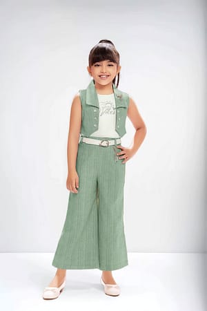 Stylish Mint Green Co-ord Set for Girls